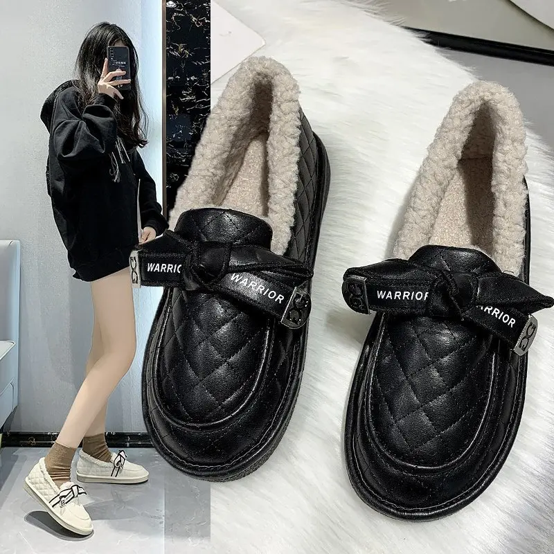 One Pedal Cotton Shoes Women's Winter Fleece-Lined Student 2021 New Online Influencer Bow Outer Wear Fleece-Lined Thick Cotton
One Pedal Cotton Shoes Women's Winter Fleece-Lined Student 2021 New Online Influencer Bow Outer Wear Fleece-Lined Thick Cotton