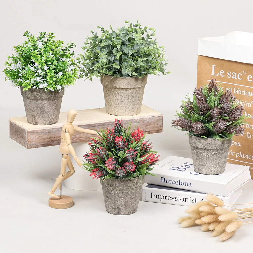 Simulation potted artificial plants fake flowers American pastoral small tower pulp potted plants bonsai home office desk decor
Simulation potted artificial plants fake flowers American pastoral small tower pulp potted plants bonsai home office desk decor