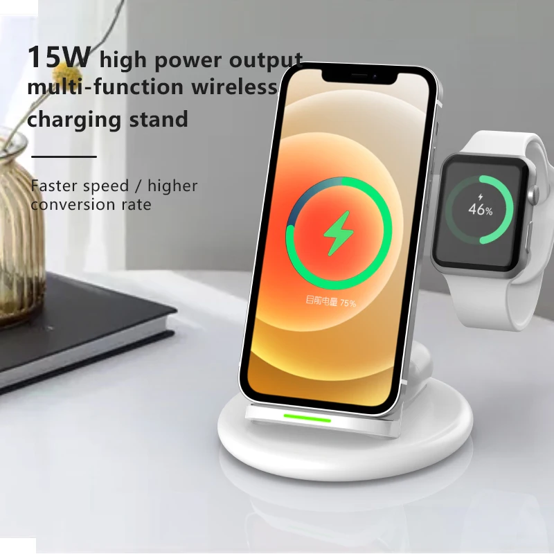 High Conversion Efficiency 15W Fast Charge 3 In 1 Wireless Charger For IPhone12 For Samsung Galaxy Watch/Buds
High Conversion Efficiency 15W Fast Charge 3 In 1 Wireless Charger For IPhone12 For Samsung Galaxy Watch/Buds