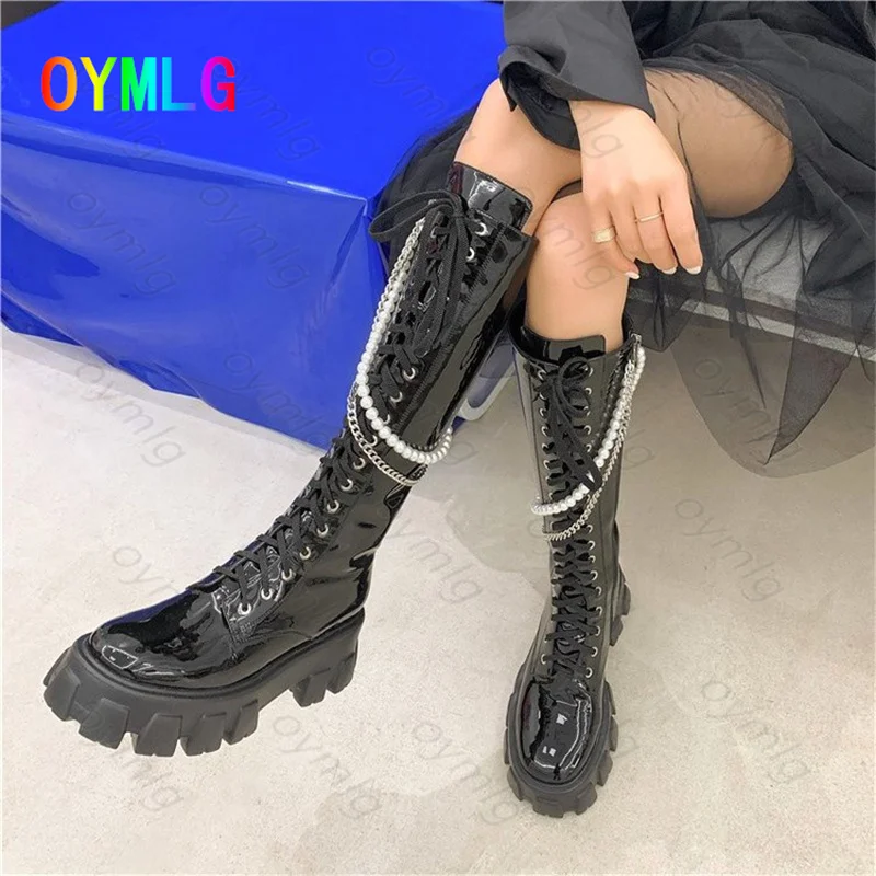 But knee knight boots2021autumn and winter new platform platform Martin boots pearl chain tall boots platform shoes womens boots
But knee knight boots2021autumn and winter new platform platform Martin boots pearl chain tall boots platform shoes womens boots