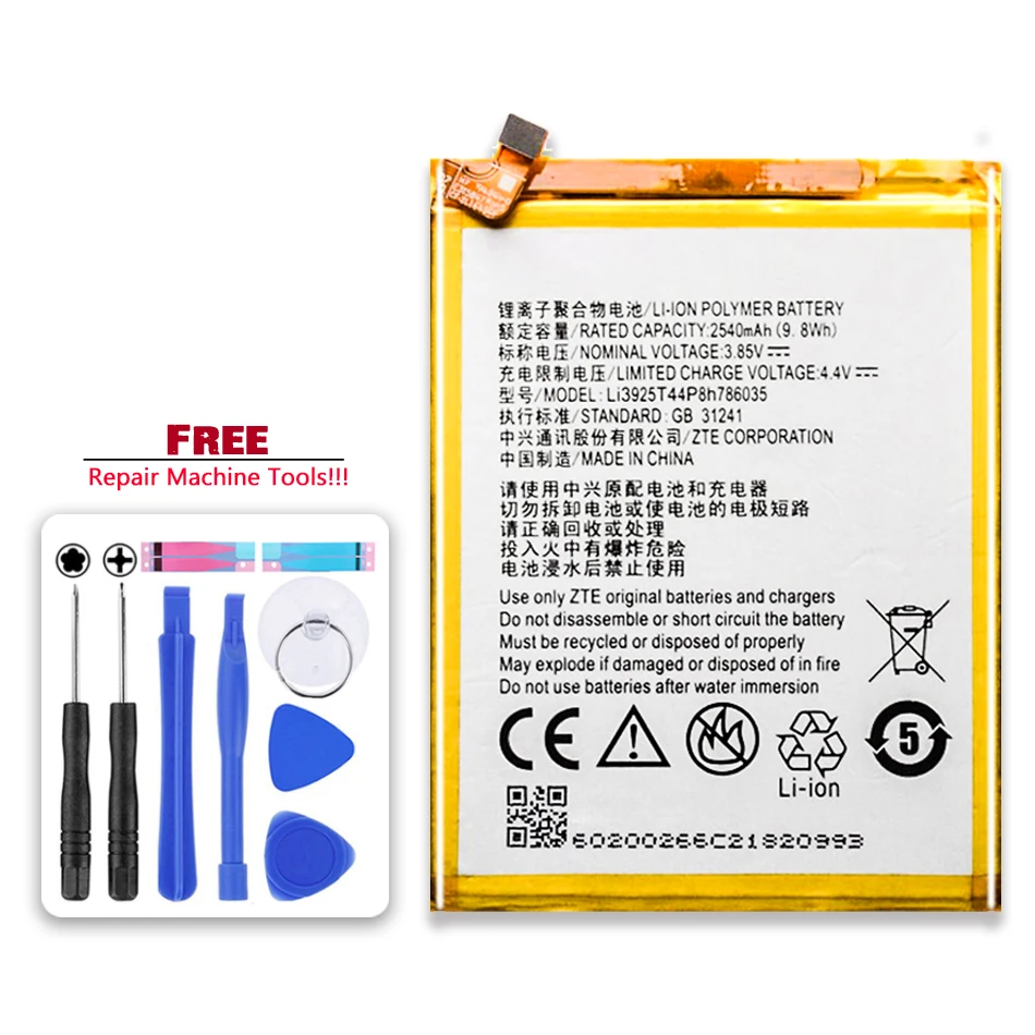 Аккумулятор Li3925T44P8h786035 2540 мА · ч, для ZTE Blade V7, Z10, BA910, A910, A512, A506, Xiaoxian 4, BV0701, V7 Plus, BV мобильный телефон
Аккумулятор Li3925T44P8h786035 2540 мА · ч, для ZTE Blade V7, Z10, BA910, A910, A512, A506, Xiaoxian 4, BV0701, V7 Plus, BV мобильный телефон