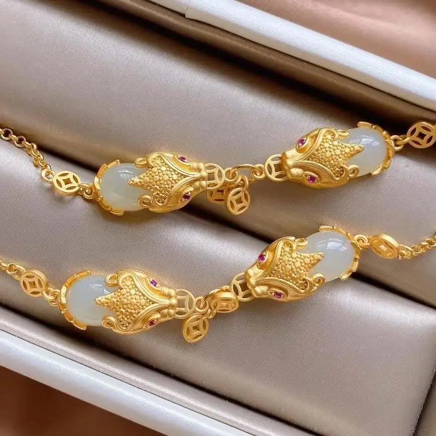 Natural Jasper Pi Xiu Bracelet Women's Jade Hetian Jade Lucky Bracelet Fortune Lucky Women's Gift Girlfriend Girlfriend
Natural Jasper Pi Xiu Bracelet Women's Jade Hetian Jade Lucky Bracelet Fortune Lucky Women's Gift Girlfriend Girlfriend