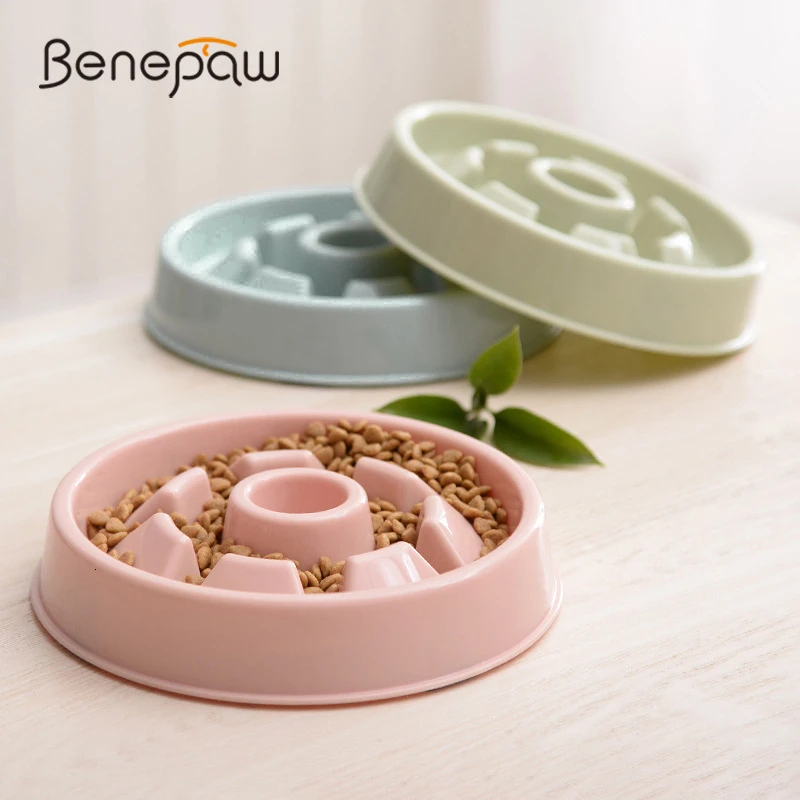 Фото Прочная медленная кормушка для собак Benepaw Нетоксичная противоскользящая миска