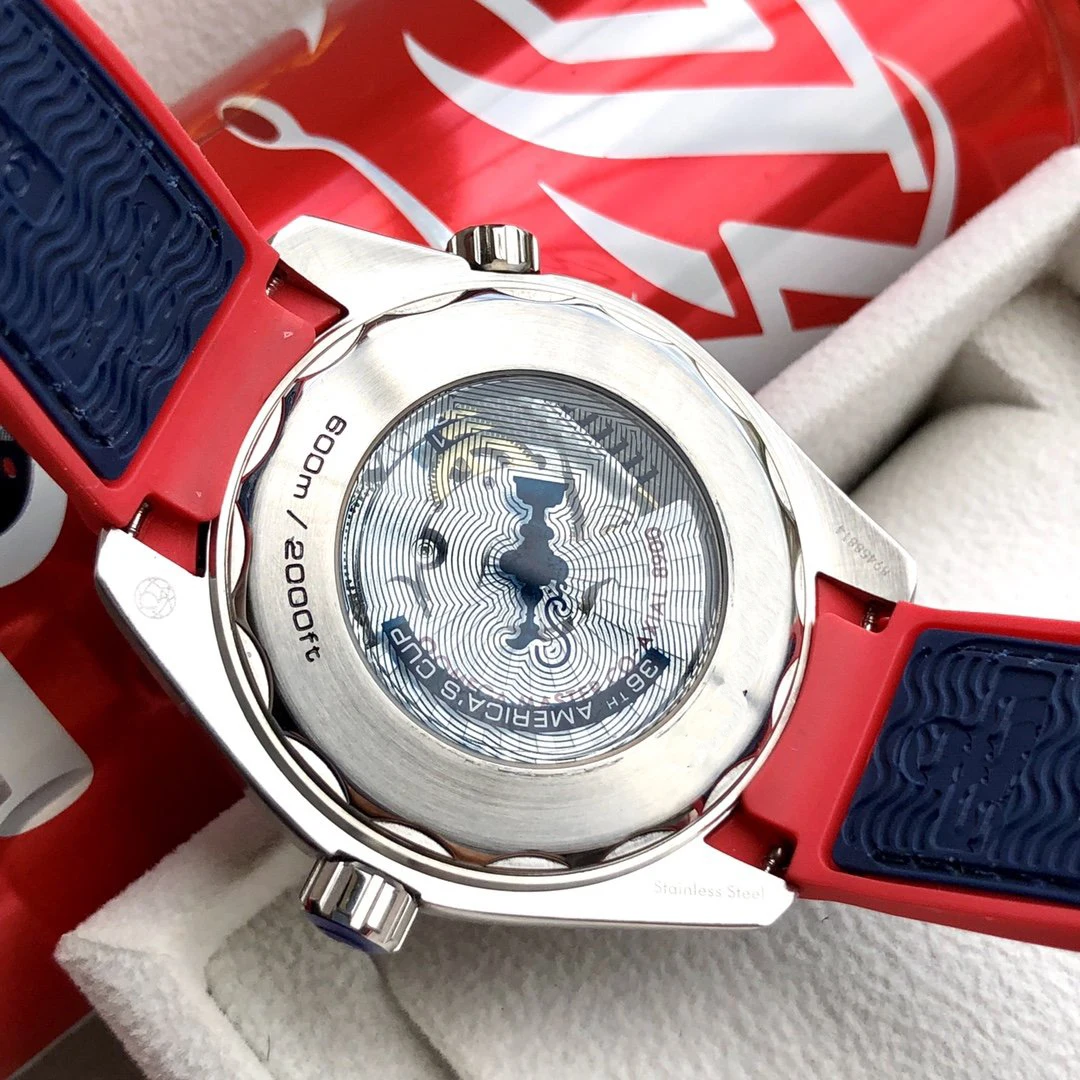New Automatic Mechanical Watch Mens Canvas Rubber Stainless Steel Sapphire 36Th Americas Cup Watches Blue Red Ceramic Bezel 
New Automatic Mechanical Watch Mens Canvas Rubber Stainless Steel Sapphire 36Th Americas Cup Watches Blue Red Ceramic Bezel