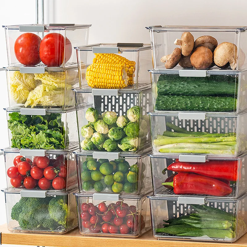 Superimposable Refrigerator Storage Box Multifunctional Vegetable And Fruit Container Food Material Draining Frozen Fresh-Keepin
Superimposable Refrigerator Storage Box Multifunctional Vegetable And Fruit Container Food Material Draining Frozen Fresh-Keepin