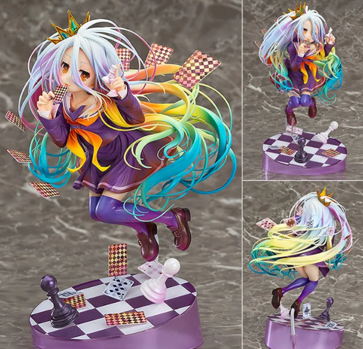 

Anime Figures 20CM NO GAME NO LIFE GAME LIFE White 3 Generation Poker 1/8 Scale PVC Figure Collectible Figurines Toy Model Gift