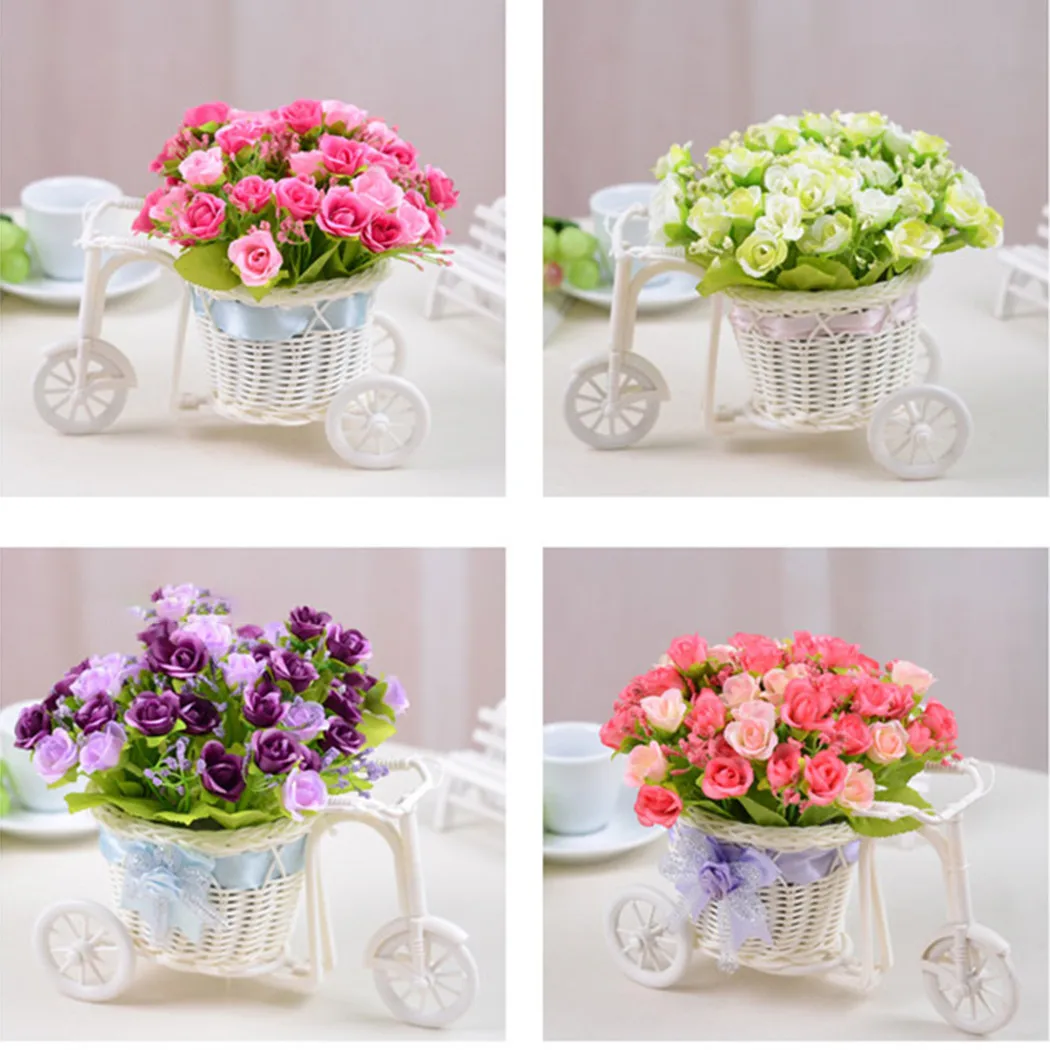 21*19cm Handmade Bicycle Design Flower Basket Artificial Flower With Tricycle Shape Vase Flower Basket Flower Pot Living Room
21*19cm Handmade Bicycle Design Flower Basket Artificial Flower With Tricycle Shape Vase Flower Basket Flower Pot Living Room