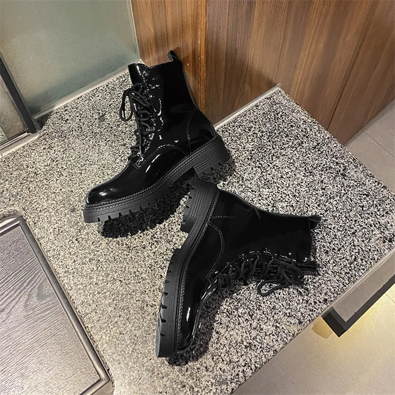 Meotina Genuine Leather Platform Mid Heel Motorcycle Boots Women Ankle Boots Shoes Lace Up Block Heels Lady Short Boots Black 40
Meotina Genuine Leather Platform Mid Heel Motorcycle Boots Women Ankle Boots Shoes Lace Up Block Heels Lady Short Boots Black 40