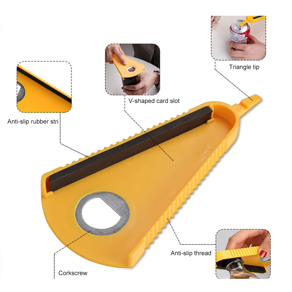 4PC Multi-function Yellow Jar Opener Lid Opener Bottle Opener Anti-slip save effort Kitchen essential Tools
4PC Multi-function Yellow Jar Opener Lid Opener Bottle Opener Anti-slip save effort Kitchen essential Tools