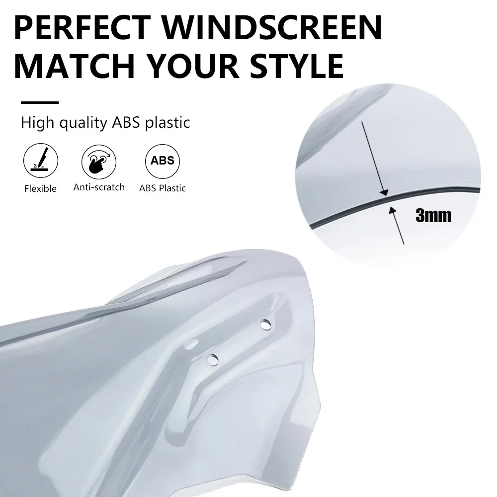 For BMW G310GS's New Generation Windshield Deflector 3mm Crack Resistance Scratch Resistance Easy To Install on Long Highways
For BMW G310GS's New Generation Windshield Deflector 3mm Crack Resistance Scratch Resistance Easy To Install on Long Highways