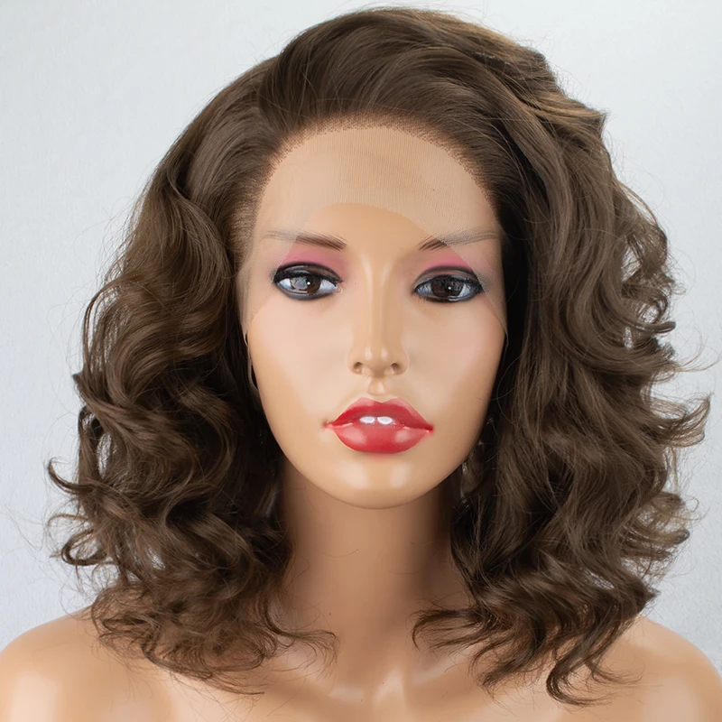 Gossamelle Brown Synthetic Lace Front Wig for Women Bob Wigs Short Wavy Wig 13x4 Lace Wig 4x1 Wig Blonde Red Ginger Ombre Wig
Gossamelle Brown Synthetic Lace Front Wig for Women Bob Wigs Short Wavy Wig 13x4 Lace Wig 4x1 Wig Blonde Red Ginger Ombre Wig