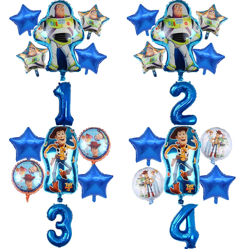 6pcs Toy Story Woody Buzz Lightyear Cartoon Foil Balloons 32 Inch Number Baby Boy Blue Air Baloes Birthday Party Decor Kids Toys
6pcs Toy Story Woody Buzz Lightyear Cartoon Foil Balloons 32 Inch Number Baby Boy Blue Air Baloes Birthday Party Decor Kids Toys