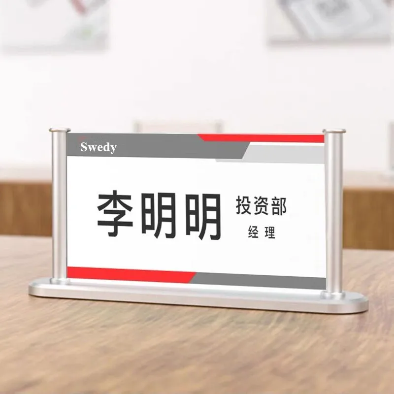 210x120mm / 210x100mm Plastic Name Sign Holder Stand Restaurant Menu Paper Card Holder Stand Board
210x120mm / 210x100mm Plastic Name Sign Holder Stand Restaurant Menu Paper Card Holder Stand Board