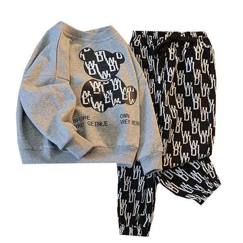 Spring Autumn Baby Boys Girls Set 2021 New Fashion Handsome Cartoon Pullover+Pant Suits for Children Clothing Kids Tracksuit 
Spring Autumn Baby Boys Girls Set 2021 New Fashion Handsome Cartoon Pullover+Pant Suits for Children Clothing Kids Tracksuit