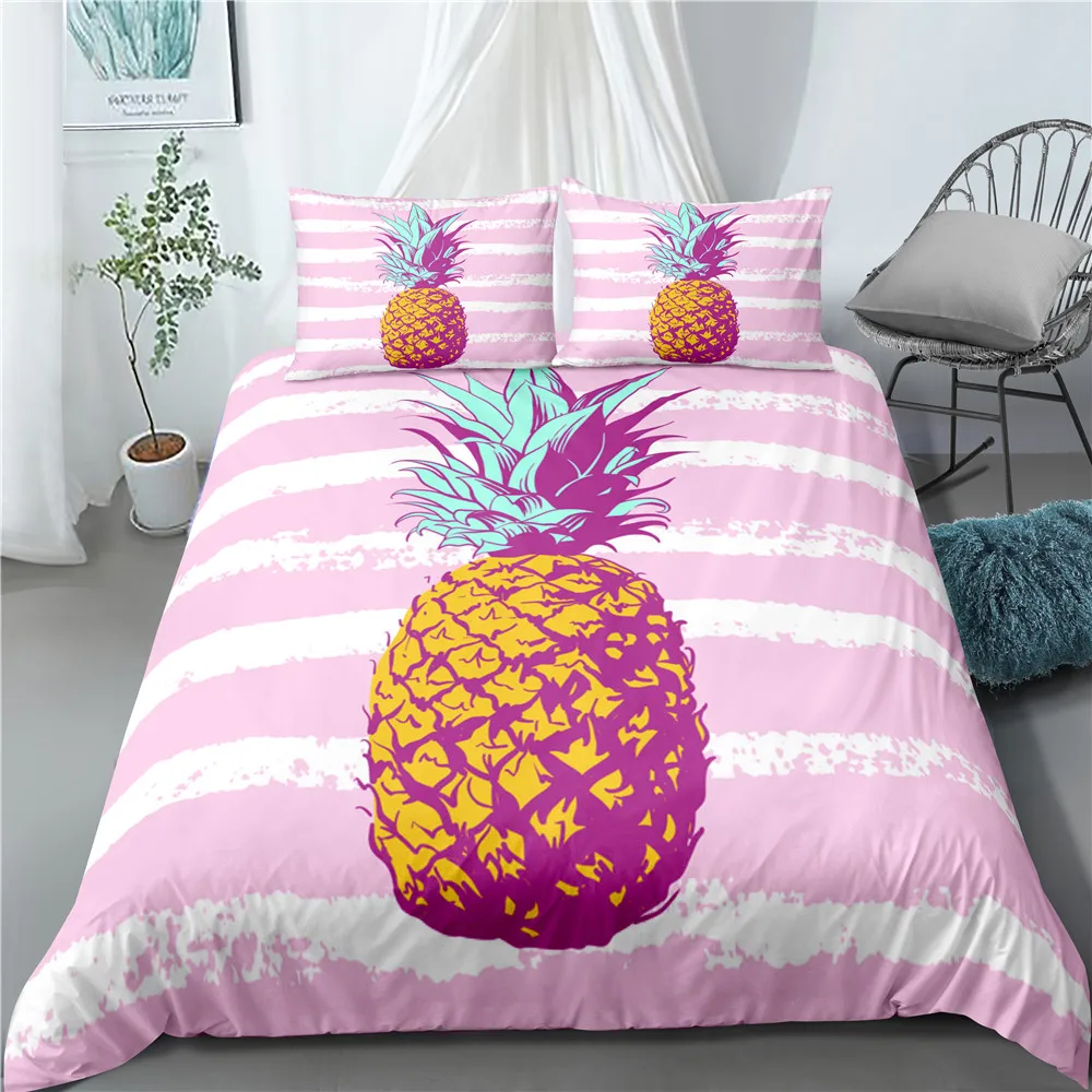 3D Prints Pineapple Printed Bedding Sets Fruit Duvet Cover with Pillowcases for Children Girls Bedroom Decor for Birthday Gifts
3D Prints Pineapple Printed Bedding Sets Fruit Duvet Cover with Pillowcases for Children Girls Bedroom Decor for Birthday Gifts