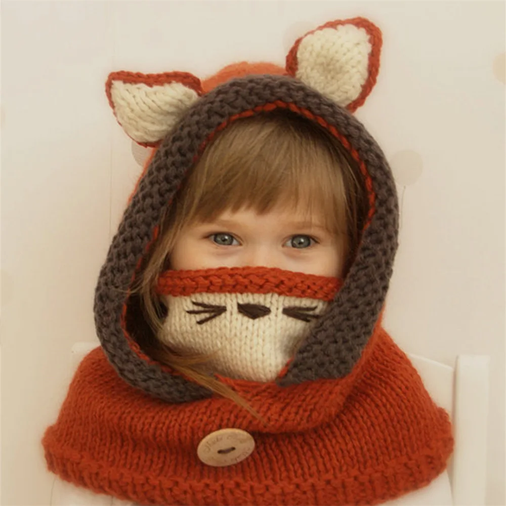 Children's Hat Cape Muzzle Girls' Hats Woolen Hat Shawl Warm Ear Protection Cute Animal Knitted Hat Girls Winter Hats Red Hat
Children's Hat Cape Muzzle Girls' Hats Woolen Hat Shawl Warm Ear Protection Cute Animal Knitted Hat Girls Winter Hats Red Hat