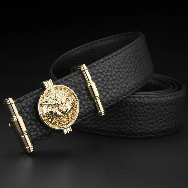 Black Lion Buckle Leather Belt Men's High Quality Designer Fashion Luxury Brand Belt Men's Cowhide Casual Jeans Gold Belt
Black Lion Buckle Leather Belt Men's High Quality Designer Fashion Luxury Brand Belt Men's Cowhide Casual Jeans Gold Belt