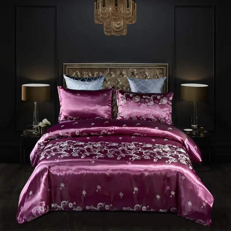 Dropshipping Wedding Luxury Bedding Sets Jacquard Duvet Cover Set Wedding Bedclothes violet 2/3pcs Bedclothe Queen King
Dropshipping Wedding Luxury Bedding Sets Jacquard Duvet Cover Set Wedding Bedclothes violet 2/3pcs Bedclothe Queen King