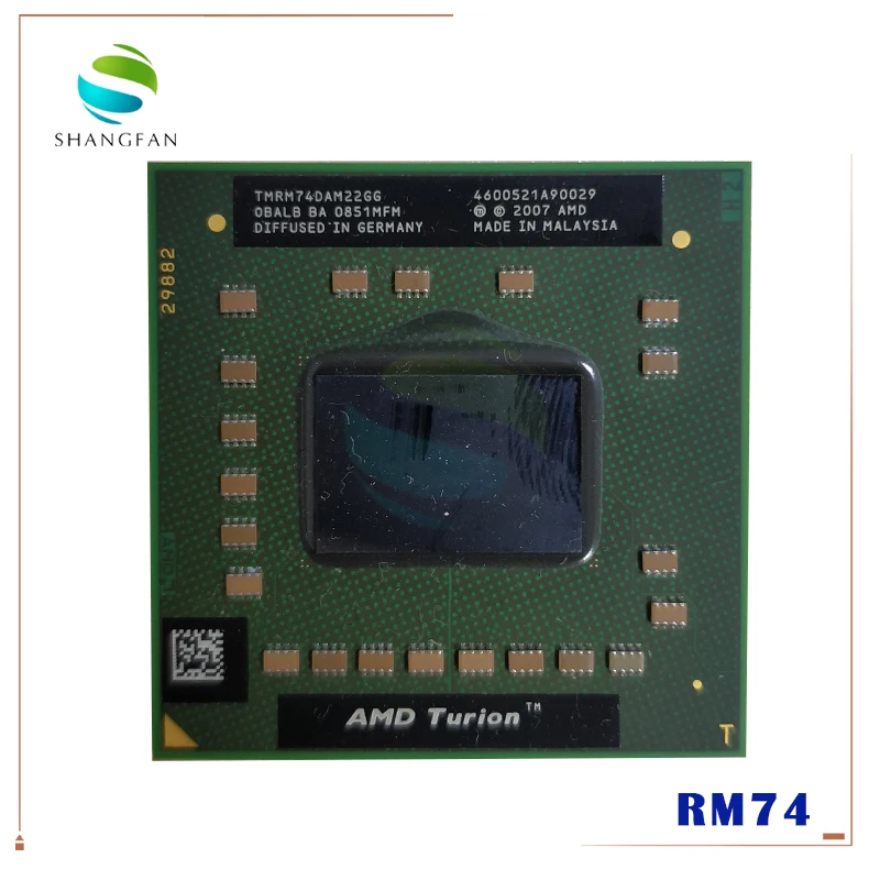 AMD Turion 64 X2 Mobile technology RM-74 RM 74 RM74 2,2 ГГц двухъядерный двухпоточный процессор TMRM74DAM22GG разъем S1
AMD Turion 64 X2 Mobile technology RM-74 RM 74 RM74 2,2 ГГц двухъядерный двухпоточный процессор TMRM74DAM22GG разъем S1
