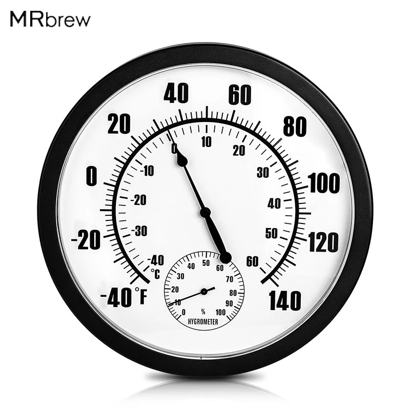 2 In 1 Thermometer 10'' Large Wall Mounted Thermometer and Hygrometer Temperature Humidity Meter Indoor Outdoor No Battery
2 In 1 Thermometer 10'' Large Wall Mounted Thermometer and Hygrometer Temperature Humidity Meter Indoor Outdoor No Battery