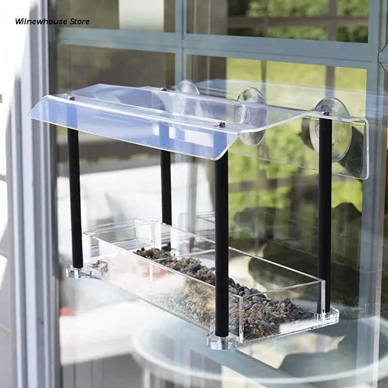 F62A Clear Acrylic Bird Feeder with Strong Window Suction Cups and Seed Tray Pillars Large Outdoor Bird Feeder for Wild Birds
F62A Clear Acrylic Bird Feeder with Strong Window Suction Cups and Seed Tray Pillars Large Outdoor Bird Feeder for Wild Birds