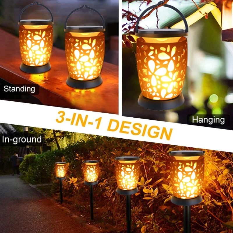 Solar Lantern Outdoor Waterproof Flickering Flame Hanging Solar Lanterns Retro Lights 96 LED Beads for Porch Patio Yards
Solar Lantern Outdoor Waterproof Flickering Flame Hanging Solar Lanterns Retro Lights 96 LED Beads for Porch Patio Yards