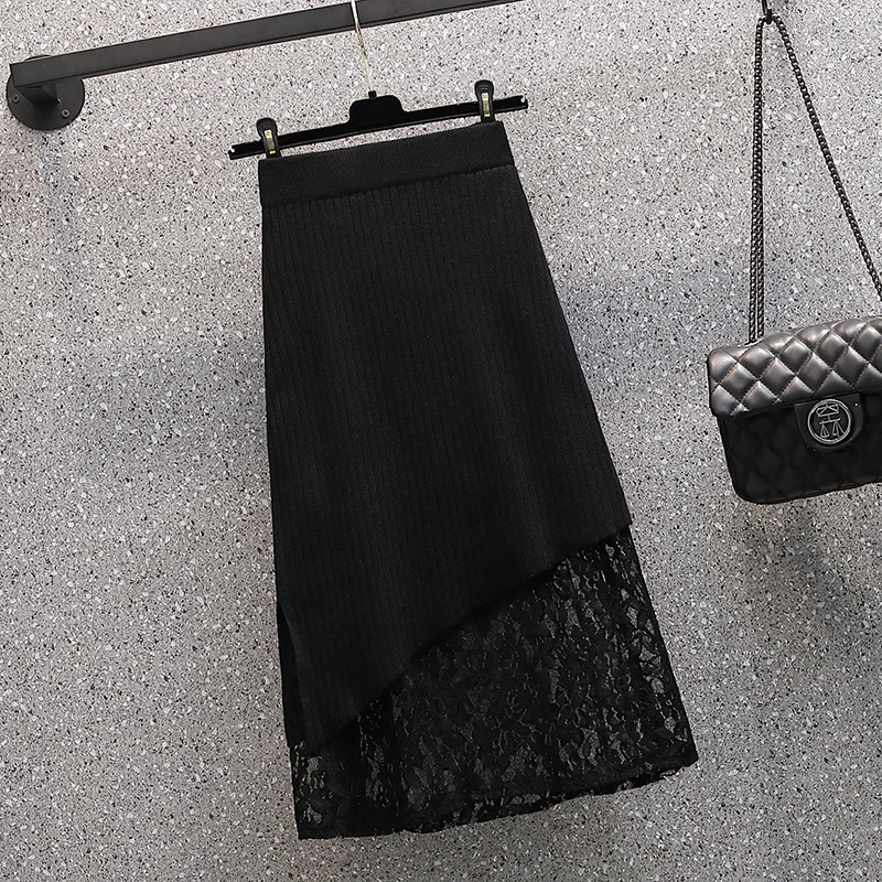Black Lace Knitted Midi Plus Large Size Oversize Korean Style Fashion Women'S Clothing Vintage 2021 Casual High Waist Skirts
Black Lace Knitted Midi Plus Large Size Oversize Korean Style Fashion Women'S Clothing Vintage 2021 Casual High Waist Skirts