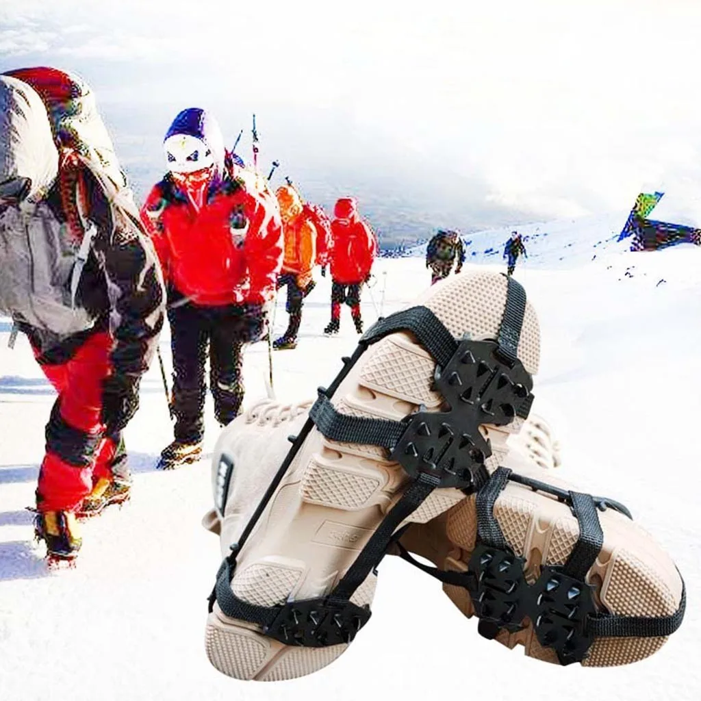 1 пара скобы для катания на лыжах 24 зуба спортивные Нескользящие ледяные захваты