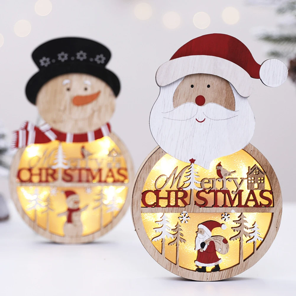 LED Santa Snowman Christmas LED Luminous Light Christmas Decoration For Home Wooden Fairy Lamp Christmas Ornament Natal New Year
LED Santa Snowman Christmas LED Luminous Light Christmas Decoration For Home Wooden Fairy Lamp Christmas Ornament Natal New Year