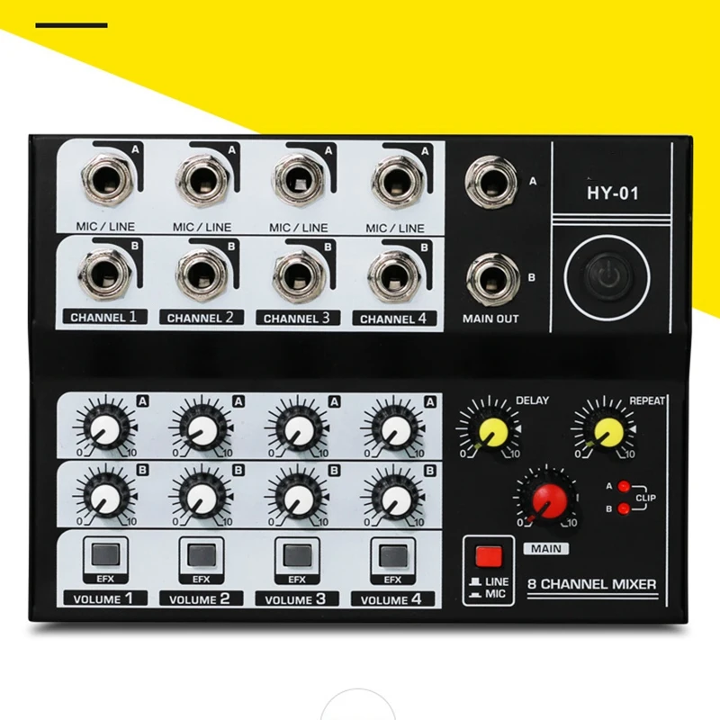 Musical Mini Sound Mixer 8 Channels Audio Mixers Effect USB Mixing Console Karaoke 
Musical Mini Sound Mixer 8 Channels Audio Mixers Effect USB Mixing Console Karaoke