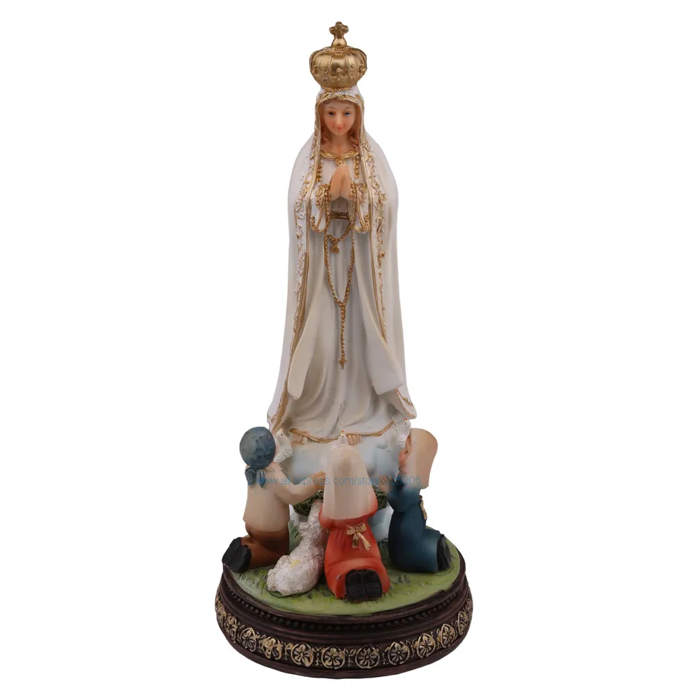 

Catholic Our Lady of Fatima Statue Virgin Mary Sculpture Figure For Home Tabletop Catholic Decoration Ornament 25cm 9.8inch NEW