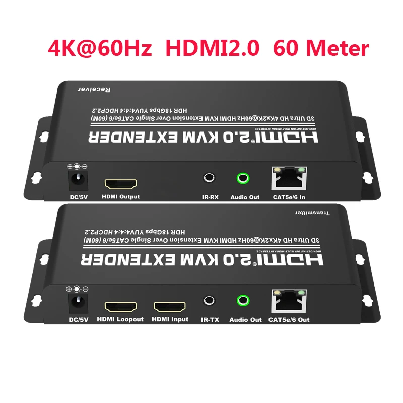 HDMI-совместимый 4K KVM-удлинитель 60 м 4K @ 60 Гц HDMI2.0 удлинитель с одним кабелем Cat5e/6 USB мышь Клавиатура Аудио с ИК-выхода
HDMI-совместимый 4K KVM-удлинитель 60 м 4K @ 60 Гц HDMI2.0 удлинитель с одним кабелем Cat5e/6 USB мышь Клавиатура Аудио с ИК-выхода