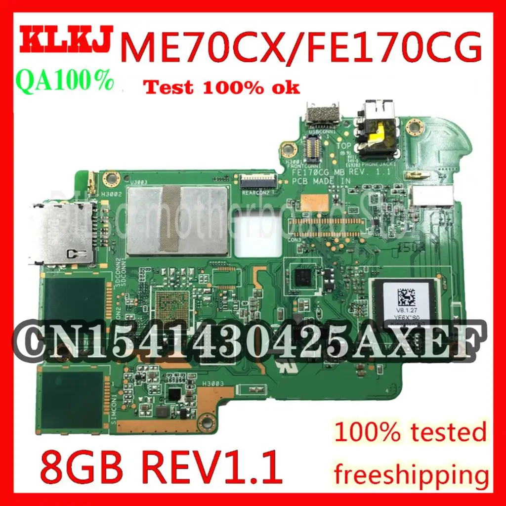 Dinzi ME70CX For ASUS ME70CX FE170CG MeMO Pad 7 Board 60NK01A0-M88000-100 Test 8GB Memory Original Board
Dinzi ME70CX For ASUS ME70CX FE170CG MeMO Pad 7 Board 60NK01A0-M88000-100 Test 8GB Memory Original Board