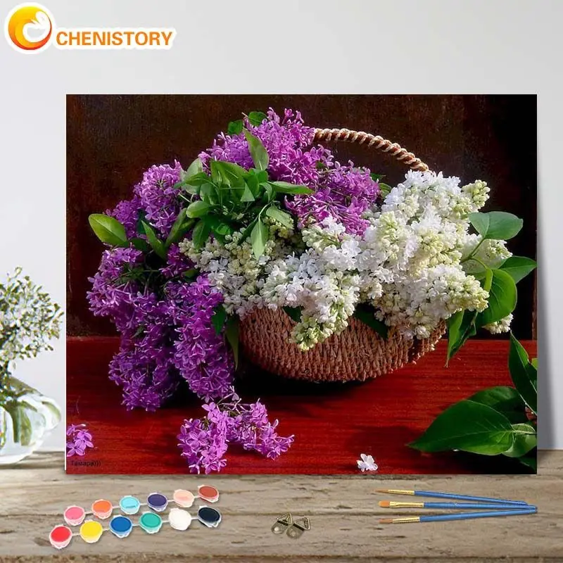 CHENISTORY Oil Painting By Numbers Lilac Flower Drawing Canvans Wall Art Pictures By Number Flower For Adults Children Home Deco
CHENISTORY Oil Painting By Numbers Lilac Flower Drawing Canvans Wall Art Pictures By Number Flower For Adults Children Home Deco