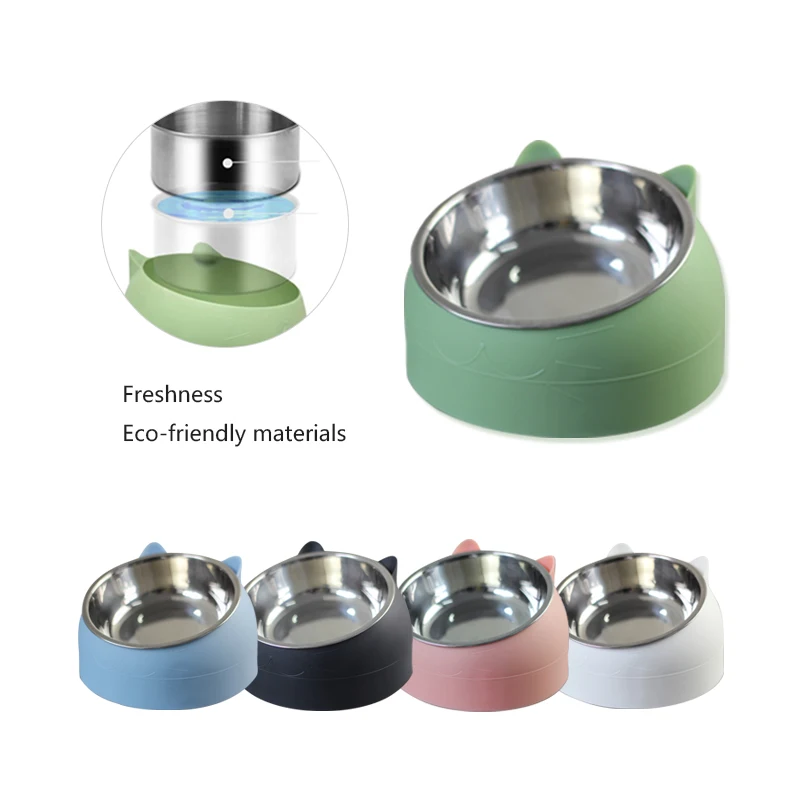 Cat Dog Bowl Stainless Steel Protect The Cervical Spine 15 Degree Oblique Mouth Feeding Dishes Non-Slip Cat Food Water Bowl
Cat Dog Bowl Stainless Steel Protect The Cervical Spine 15 Degree Oblique Mouth Feeding Dishes Non-Slip Cat Food Water Bowl
