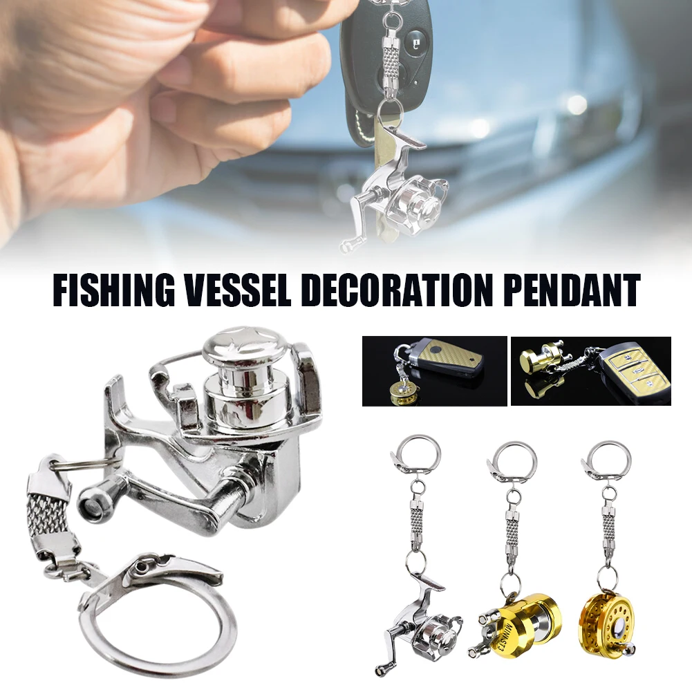 Miniature Trolling Reel Keychain Shakeable Metal Fishing Reel Key Chain Drum Pendant Gift for Friends Car Keyring Accessories
Miniature Trolling Reel Keychain Shakeable Metal Fishing Reel Key Chain Drum Pendant Gift for Friends Car Keyring Accessories