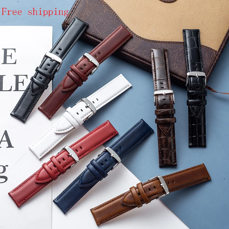 Genuine Leather Watchbands 12-22mm Universal Watch watch strap Band Steel Buckle Strap Wrist Belt Bracelet+ Tool
Genuine Leather Watchbands 12-22mm Universal Watch watch strap Band Steel Buckle Strap Wrist Belt Bracelet+ Tool