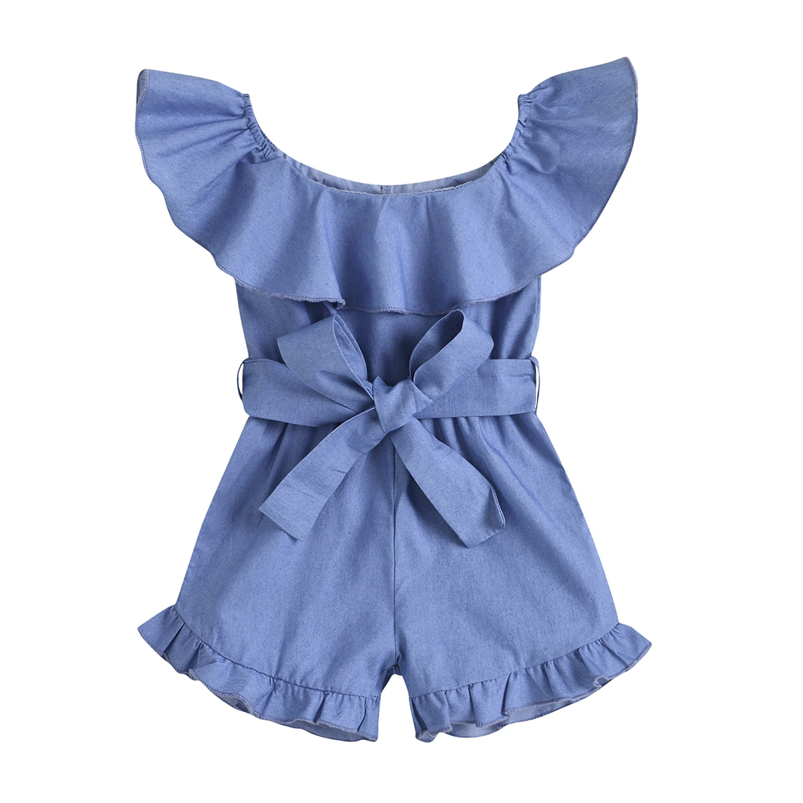1-5 Years Girl Summer Casual Boat Neck Jumpsuit Fashion Solid Blue Bandage High Waist Rompers For Girls
1-5 Years Girl Summer Casual Boat Neck Jumpsuit Fashion Solid Blue Bandage High Waist Rompers For Girls