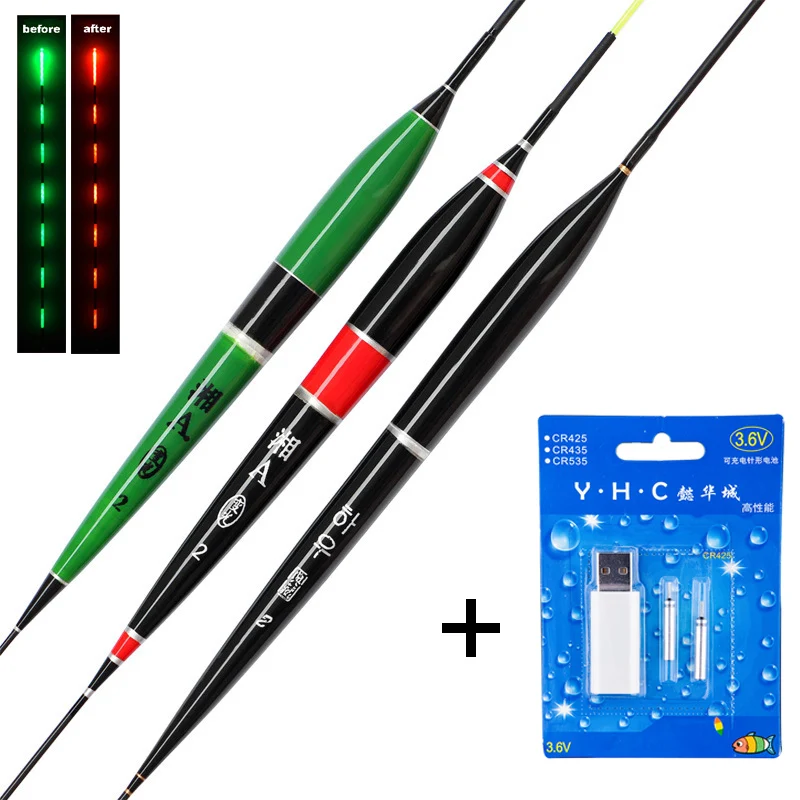 1 Set Intelligent Led Luminous Fishing Float + USB Charger Rechargeable CR425 Battery Fish Bite Alarm Remind Night Fishing B394
1 Set Intelligent Led Luminous Fishing Float + USB Charger Rechargeable CR425 Battery Fish Bite Alarm Remind Night Fishing B394