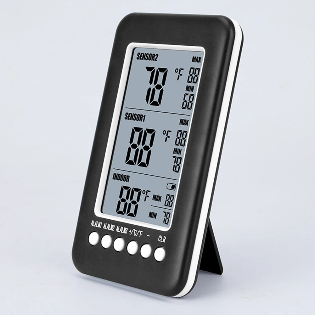 Wireless Freezer Fridge LCD Digital Thermometer Alarm Weather Station + 2 Sensor Mailbox Covers With Sensors
Wireless Freezer Fridge LCD Digital Thermometer Alarm Weather Station + 2 Sensor Mailbox Covers With Sensors