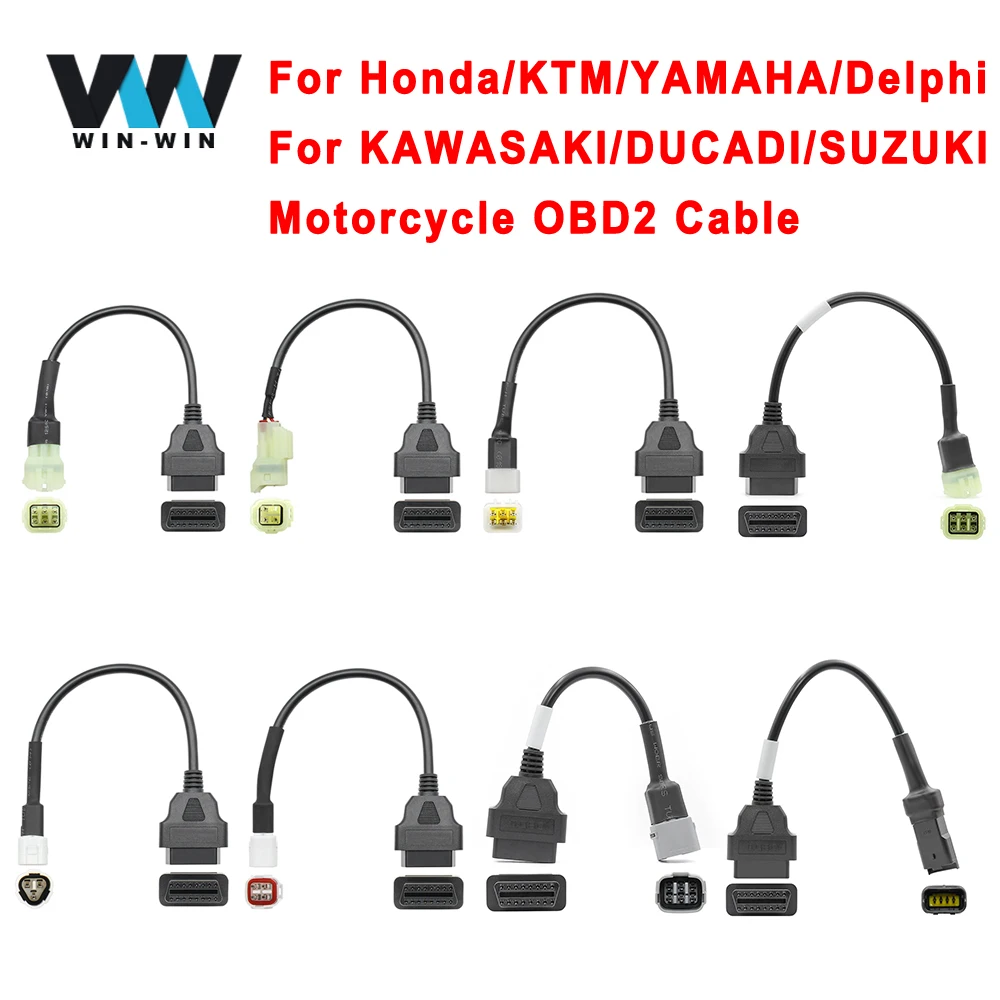Разъем OBD2 для мотоцикла YAMAHA 3pin 4pin HONDA 4Pin KTM 6pin Moto Ducati OBD Удлинительный кабель|Кабели