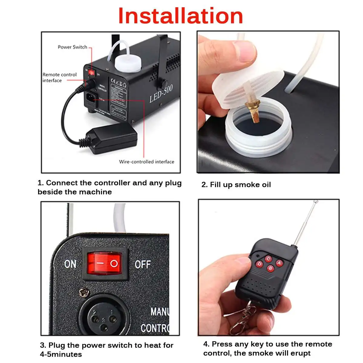 500W Mini LED Remote Fogger Ejector DJ Christmas Party Stage Light Fog Machine Wireless Disco Colorful Smoke Machine
500W Mini LED Remote Fogger Ejector DJ Christmas Party Stage Light Fog Machine Wireless Disco Colorful Smoke Machine