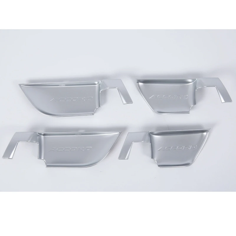 ABS Chrome For Honda Accord 2018 2019 10th Carbon fiber Plastic Interior Inner Door Handle Bowl Cover Trim car styling accessori |