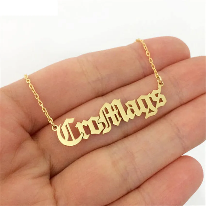 

Choker Chain Custom Name Necklace Personalized Jewelry Any Language Handmade Nameplate Pendant Necklaces Women BFF Collier Femme