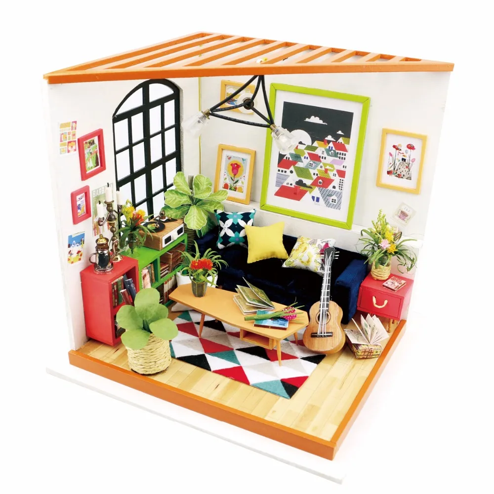 DIY Locus Sitting Room with Furniture Children Adult Miniature Wooden Doll House Model Building Kits Dollhouse DG106
DIY Locus Sitting Room with Furniture Children Adult Miniature Wooden Doll House Model Building Kits Dollhouse DG106