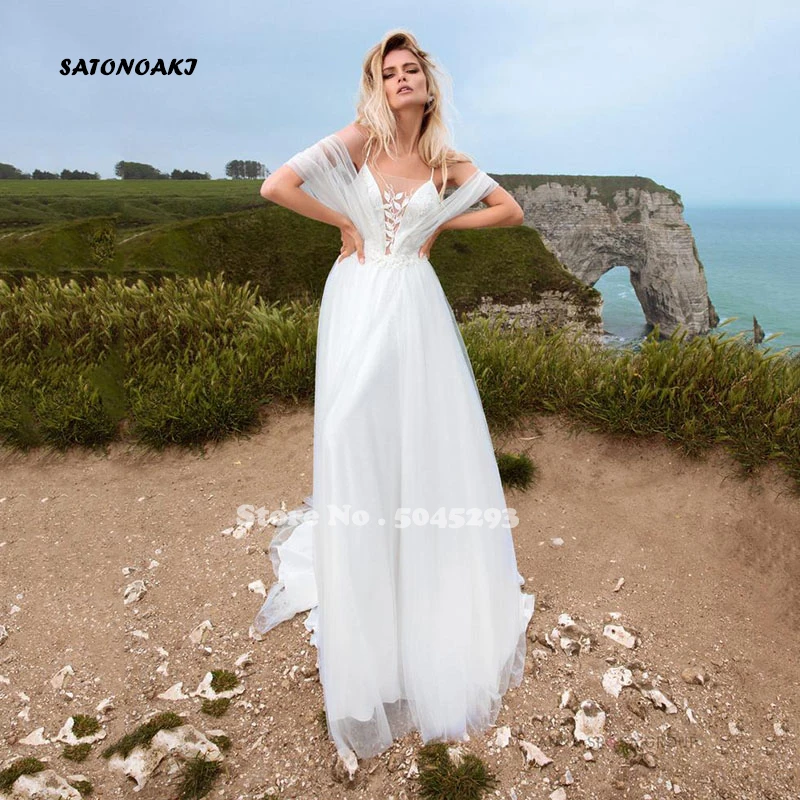 White Beach Wedding Dress Simple Open Back Tull Princess Bridal Gown With Train Custom Made Vestido De Novia 2021 Robe Mariage
White Beach Wedding Dress Simple Open Back Tull Princess Bridal Gown With Train Custom Made Vestido De Novia 2021 Robe Mariage