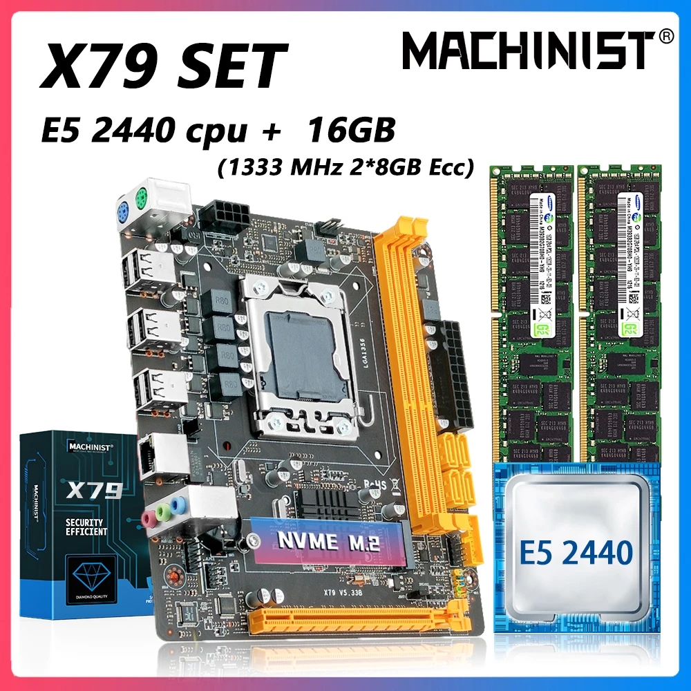 Комплект материнской платы Machinist X79 с процессором Intel Xeon E5 2440 LGA 1356 и 16 Гб (2*8 ГБ) DDR3 ОЗУ Mini DTX X79 V5.33B
Комплект материнской платы Machinist X79 с процессором Intel Xeon E5 2440 LGA 1356 и 16 Гб (2*8 ГБ) DDR3 ОЗУ Mini DTX X79 V5.33B