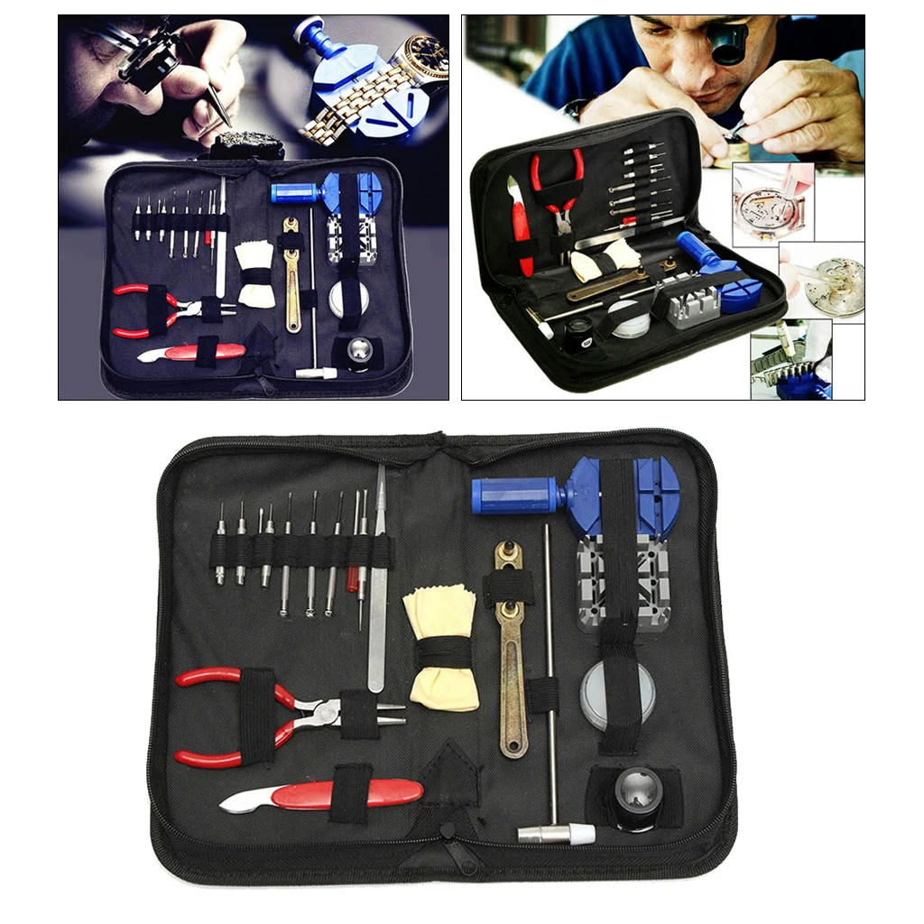 19pcs/Set Watch Repair Kit, Professional Spring Bar Tool Set Link Pins Tool Set with Black Zipper Bag
19pcs/Set Watch Repair Kit, Professional Spring Bar Tool Set Link Pins Tool Set with Black Zipper Bag