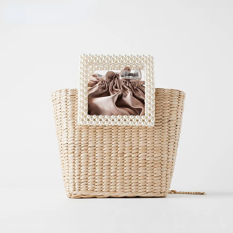 Summer Pearl Beach Bag Women 2021 Bohemia Hand Woven Beaded Straw Bag Female Elegant Shoulder Bag Quality lady Travel tote bags
Summer Pearl Beach Bag Women 2021 Bohemia Hand Woven Beaded Straw Bag Female Elegant Shoulder Bag Quality lady Travel tote bags