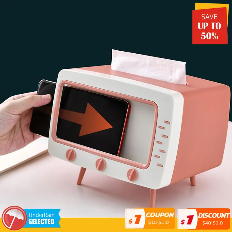 Creativity Multi function tissue box Creative TV draw box Desktop belt mobile phone bracket storage box
Creativity Multi function tissue box Creative TV draw box Desktop belt mobile phone bracket storage box